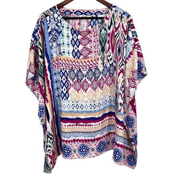 Chico's Tops - Chicos Size Large / XL Cover Up Kimono Blouse Shirt Top Boho Bohemian Beach Swim